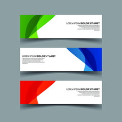 Naklejka premium Vector Abstract design banner web template