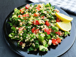 Tabouleh with bulgur and parsley