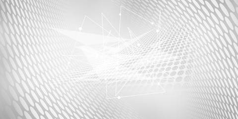 Gray halftone pattern with white line motion backdrop wallpaper. Clean Grey geometric background.