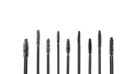 Different kinds of brushes of mascara