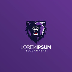 bear lion tiger logo vector