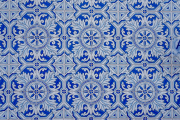 typical old tiles from Lisbon in Portugal