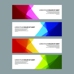 Naklejka premium Vector Abstract design banner web template