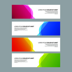 Naklejka premium Vector Abstract design banner web template