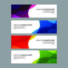 Naklejka premium Vector Abstract design banner web template