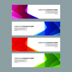 Naklejka premium Vector Abstract design banner web template