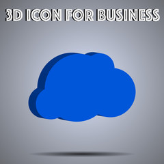Data clod space 3D Icon vector illustration. Technology theme icon from iot set. Isometric flat seo design. Digital web objects and symbols for app, vlog, blog, business, social media