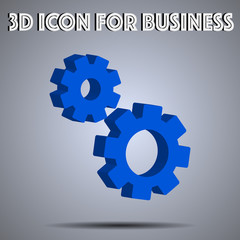Setting 3D Icon vector illustration. Technology theme icon from iot set. Isometric flat seo design. Digital web objects and symbols for app, vlog, blog, business, social media