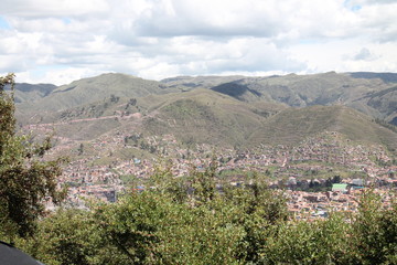 aerial skyline of cusco