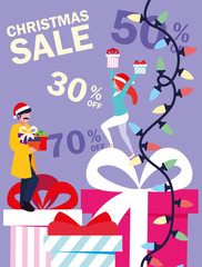 christmas promotions and discounts , winter sales