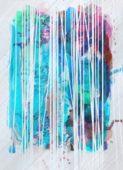 abstract background design on wood grain texture