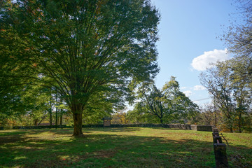Washington Crossing, Titusville, NJ: Overlook at the site of George Washington's crossing of the Delaware River in December 1776.