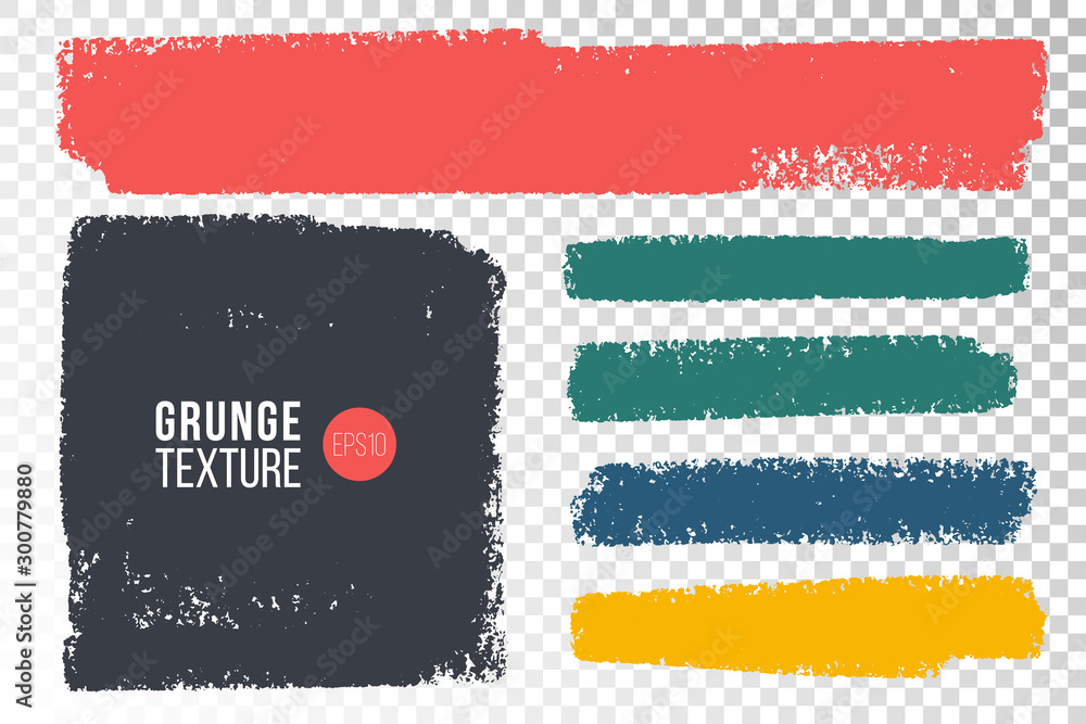 Poster hand painted various shapes for backdrops. vector textured different color elements for designs. sim