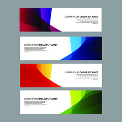 Naklejka premium Vector Abstract design banner web template