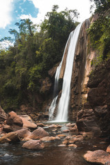 waterfall in the peruvian jungle