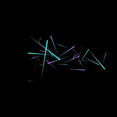 Fast Effect. Motion Neon Light Movement static