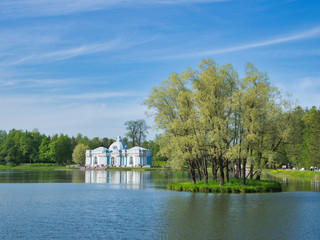 View of the Grotto from the opposite bank of the Tsarskoye Selo Big Pond.