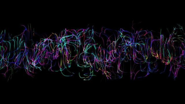 4k video. Random shapes. Neon lines. Futuristic graphic. Abstract motion background animated. 3840x2160
