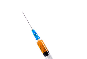 Fototapeta premium Medical syringe on a white background
