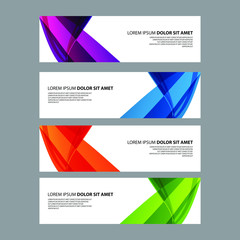 Naklejka premium Vector Abstract design banner web template
