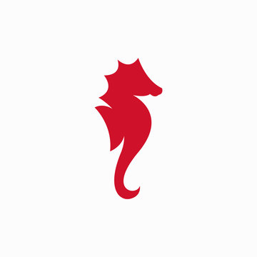 recommend clip art: Stylized graphic Seahorse logo illustration