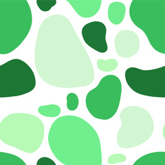 mint abstract seamless pattern with organic shapes, light green. Trendy and stylish wallpaper, textile, branding and packaging design, modern wall art.