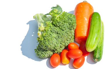 Vegetable on white background