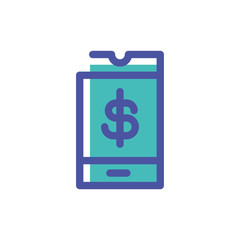 smartphone screen on white background