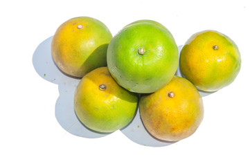 Orange on white background