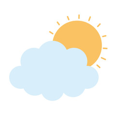 weather summer sun cloud icon