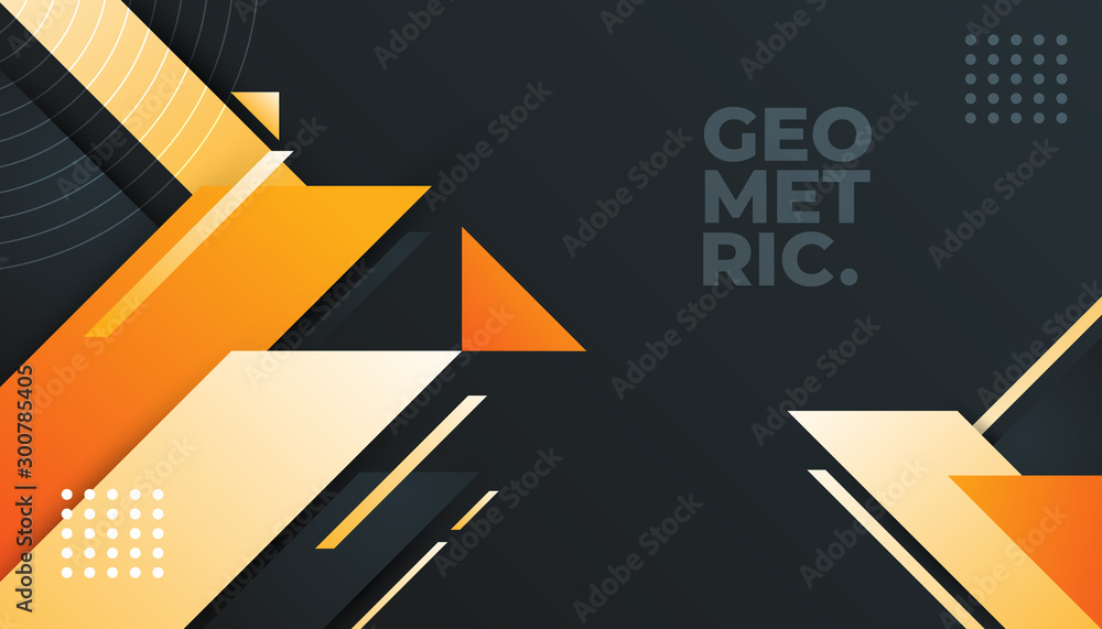 Aufkleber minimal geometric background. dynamic shapes composition. eps10 vector