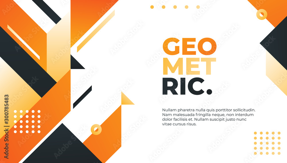Aufkleber minimal geometric background. dynamic shapes composition. eps10 vector
