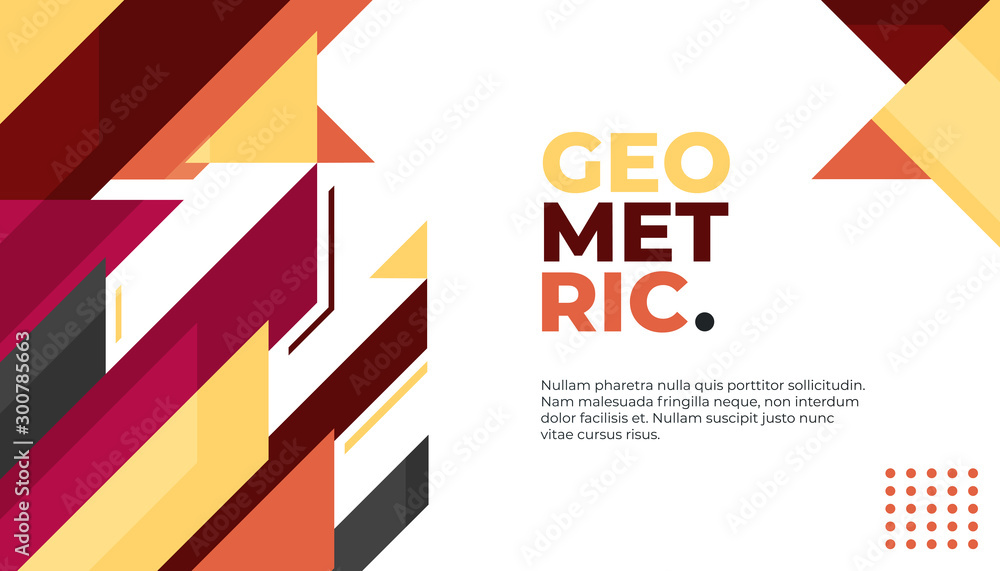 Aufkleber minimal geometric background. dynamic shapes composition. eps10 vector