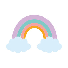 rainbow clouds season nature cartoon