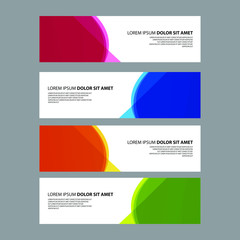 Naklejka premium Vector Abstract design banner web template