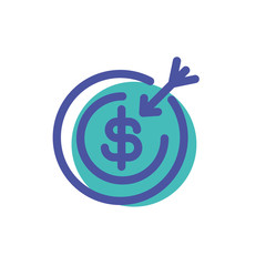 currency with symbol dollar on white background