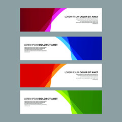 Naklejka premium Vector Abstract design banner web template