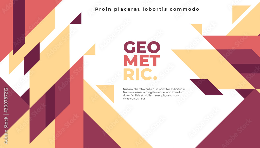Aufkleber minimal geometric background. dynamic shapes composition. eps10 vector