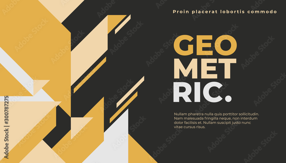 Aufkleber minimal geometric background. dynamic shapes composition. eps10 vector