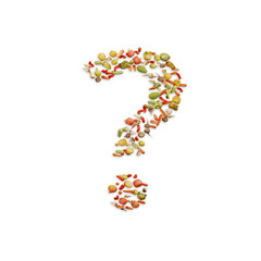 Vegetarian ABC. Vegetables on white background