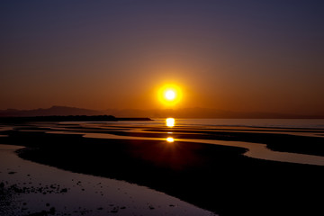Obraz premium 真玉海岸の夕陽