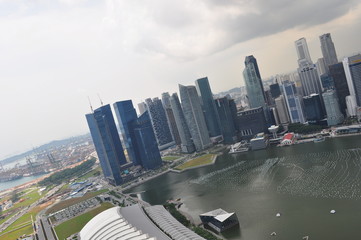 Marina Bay, Singapore City / Singapore - September 9 2019: The Hotel and Shopping district of Marina Bay Sands