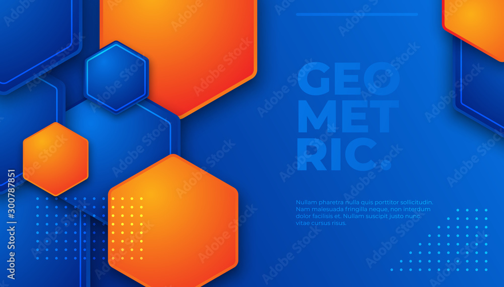 Poster minimal geometric background. dynamic shapes composition. eps10 vector