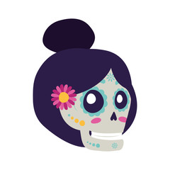 katrina skull head comic character