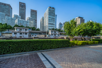 empty and modern square in Beijing, China
