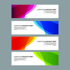 Naklejka premium Vector Abstract design banner web template