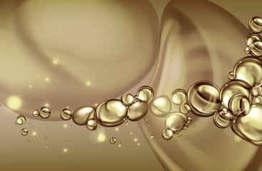 Gas and oil shapes and bubbles - vector illustration.