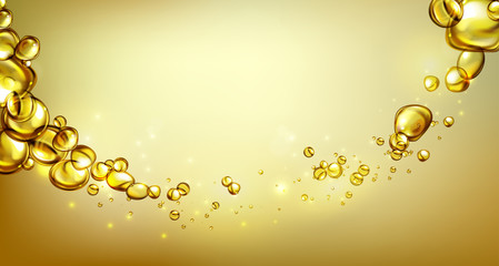 Gas and oil shapes and bubbles - vector illustration.