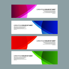 Naklejka premium Vector Abstract design banner web template