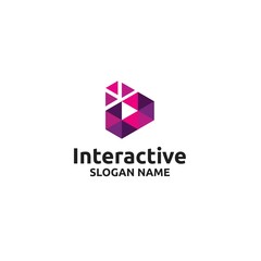 Interactive Logo design simple and modern
